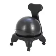 Fabrication Enterprises 30-1792 Cando Plastic Mobile Ball Chair with Back wit...