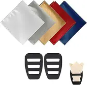 [JINJUMEI] Pocket Handkerchief Holder, 5 Pieces Handkerchief Suit, Handkerchief Suit Man with 2 Pieces Tissue Holder, Suit Accessories for Suits, Square Vests, Enrochines, white, L