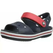 Crocs Crocband Sandal Kids Navy/Red Croslite Infant Strap Sandal C4 - New!