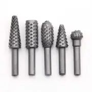 5pc Silver Woodworking Wolf Tooth Stick Rotary File DIY Grinding Tool Accessorie