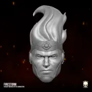 Firestorm v1 custom head for McFarlane DC Multiverse & other action figures