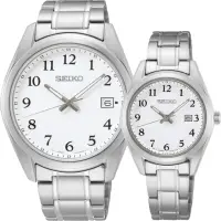 在飛比找momo購物網優惠-【SEIKO 精工】CS 城市情侶手錶 對錶 送行動電源(S