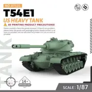 SS87531 1/87 HO Scale Railway Military Model Kit US T54E1 Heavy Tank 3D RESIN