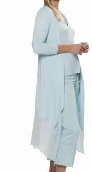 Chu Chu Loo Gracie Cardigan Pool Blue Women's Size Medium *001A