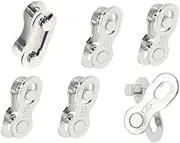 Silver Bike Chain Connectors Master Link 6 Sizes Set of 16 Kinds Missing Link Quick Link Repair Parts Single Speed + 6/7/8/9/10/11/12 Speed
