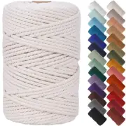 Natural Color Macrame Cord 4mm x 109 Yards Colored Cotton Craft Cord