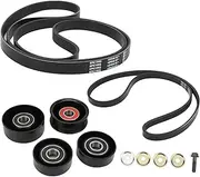 XTevu Belt Idler Pulley Kit, Engine Tensioner Pulley Replacement Compatible with VT VX VU VY VZ V8 LS1 LS2 GEN3 5.7 6.0L, Low Noise Drive Belt System
