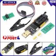 USB CH341A 24 25 Series EEPROM Flash Programmer Module +SOIC8 SOP8 Test Clip AU