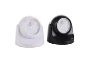 2Pcs Outdoor Safe Portable 360 Degree Battery Operated Motion Sensor Light For Walkways-Black And White