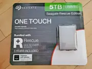 New Seagate One Touch 5TB External Portable Hard Drive USB 3.0 - Black Sealed