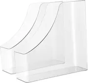 jojofuny 2Pcs Transparent Desk File Holder Document Organizer Storage Rack for Office Home Stylish File