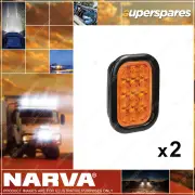 2 x Narva 9-33V LED Rear Direction Indicator Lamp Kits Amber Vinyl Grommet