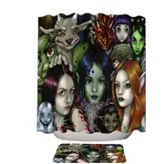 Cool Faery Folk Alliance Fantasy Creatures Shower Curtain