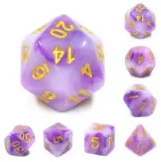 Galactic Dice Premium Dice Sets - Purple Jade Set of 7 Dice