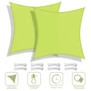 Apluschoice 2 Pack 10x10 Ft UV Block Square Sun Shade Sail Canopy Cover Outdoor