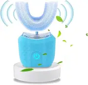 TAISHAN Ultrasonic Electric Toothbrush,U-Shaped Automatic Toothbrush 360° Cleaning with UV Light with 4 Clearing Gear, Washable Travel Home Dual-Use
