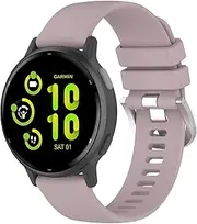 [hengkang] Fit for Garmin Vivoactive 6 Watch Bands Women Men, 20mm Adjustable Sport Soft Silicone Replacement Bands Straps Wristbands Fit for Garmin Vivoactive 6 Smartwatch