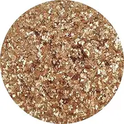 LUSTERING Natural Crushed Mica Flakes Leaf, Nail, Foiled Craft Glitter for DIY Crafts Artworks, Epoxy Resin Art, Nail Art, Geode Painting, Jewelry Making, 2-4mm, 200g/7oz (Gold Yellow)