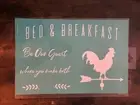 Chalk Couture Bed And Breakfast Rooster Retired New 12 x 18 C SIZE