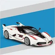 Scale Finished Model Car 1:24 Scale for Ferrari FXX K Supercar Simulation Metal Diecast Car Model Static Display Collector Model Die-cast Vehicle(White)