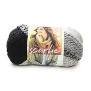 (1 Skein) Scarfie Bulky Yarn 1 Pack Cream/Black