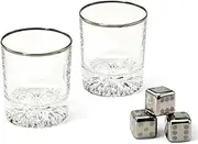 J-Kitchens Select Whiskey Glass Pair Rock Glass & Unmeltable Ice 3P 200ml