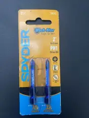 Spider Mach-Blue 2” PH1 Phillips Driver Bits 19045