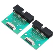 2pcs FFC FPC Connector Board 20 Pin Double Row Right Angel DC3 Male Pin Header