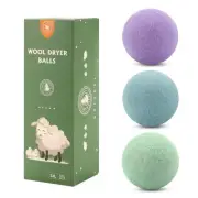 Wool Dryer Balls 3 Pack XL Natural Fabric Softener New Zealand WoolHandmade