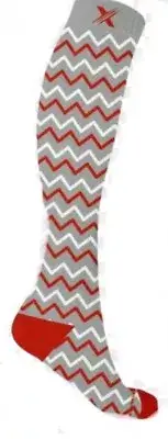 Extreme Fit Zigzag Mishna Gray L/XL Unisex Compression Knee High Socks