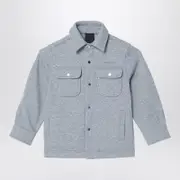 [Givenchy] Grey cotton blend shirt jacket 12+ Y Grey