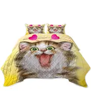 Joyful Kitten Heart Ear Headband for Children Coverlet