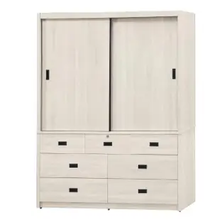 【MUNA 家居】565型原切白色6X7尺衣櫥(衣櫃 櫥櫃 櫃子 收納)