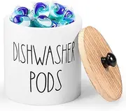 Dishwasher Pod Canister,Laundry Pod Holder,Detergent Pods Container,Dishwasher Pod Storage,Dishwasher Pod Organizer for Home Kitchens (White)