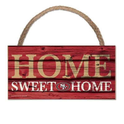 NFL San Francisco 49ers Home Sweet Wood Sign Wooden Wall Decoration Decor