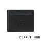 【Cerruti 1881】限量2折 義大利頂級小牛皮8卡短夾皮夾 CEPU05702M 全新專櫃展示品(黑色 贈原廠送禮提袋)