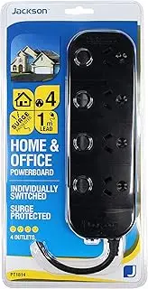 Jackson 4 Way Individually Switched Surge Protected Powerboard