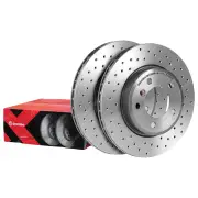 2x Front Brembo Drilled Brake Rotors for Audi A3 8P7 8V7 8VE 1ZE 1ZP Convertible