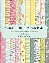 Scrapbook Paper Pad: 20 patterned double sided sheets. 8.5" x 11"