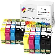 Cartridge Planet 10 Pack (4BK,2C,2M,2Y) Compatible Ink for Epson 138 T1381 T1382 T1383 T1384 for Epson NX230 NX420 NX430 NX635 WorkForce 320 325 435 525 545 60 625 630 633 645 7010 7510 7520 840 845..