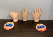 2.5'' Rock Paper Scissor Hand Finger Soft Puppet Buddle Set Of 3