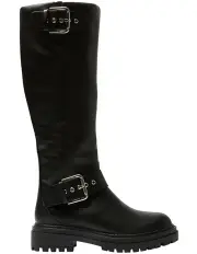[Ravella] Highway Knee Boots in Black