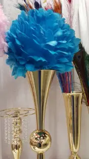 Turquoise 16 inch Large Feather Balls for Centerpieces 1 Piece (Atlanta, GA)