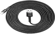 Baseus Cafule Series USB-A to Lightning Tough Cable, 3 Meter Length, Gray