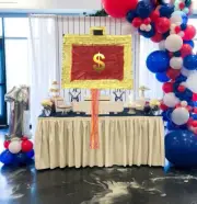 Money Briefcase Dinero Bank Pinata Piñata Pull string Hit WITH OPTION STICK