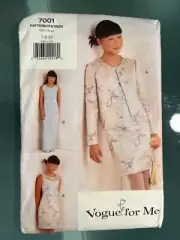 Vogue Vogue For Me Sewing Pattern 7001 Girls Lined Jacket Formal Dress SZ 7-8-10