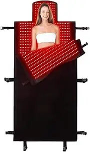 2025 Upgraded 75"x 33.5'' Dual Wavelength LED Beads 660nm&850nm Red Light Therapy Mat for Full Body Coverage, Used to Face and Body Device Pain Relief Skin Health Personal Care(Black)