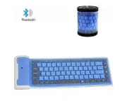 Foldable Portable Silent Click Silicone Waterproof Rollup Keypad Slim Rechargeable Small Size Keyboard for PC Notebook Laptop
