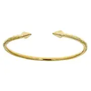 10K Yellow Gold West Indian Bangle w. Pyramid Ends 8" & 17 g (MADE IN USA)