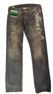 TRUE RELIGION Jeans 33 GENO BAJA SLIM MENS JEANS 6-Pocket Proclamat MN2T87T85